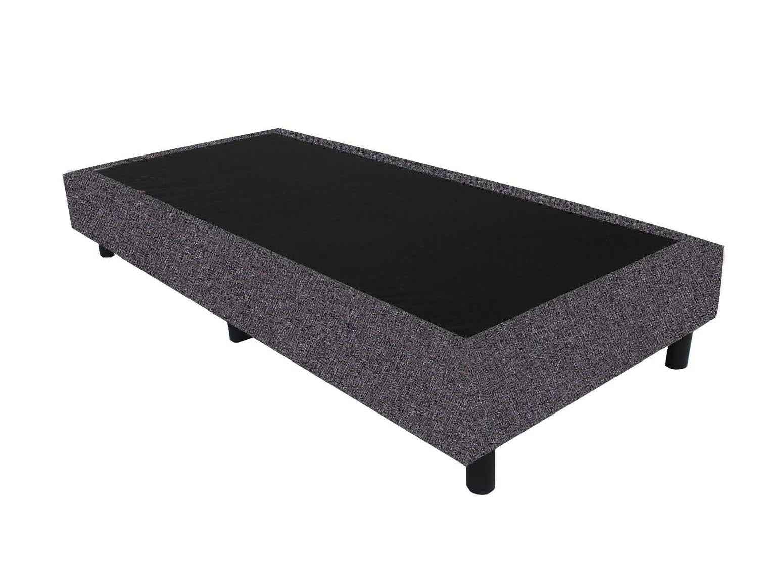 Budget Boxspring 1-Persoons – Linnenlook Donkergrijs Zonder Matras